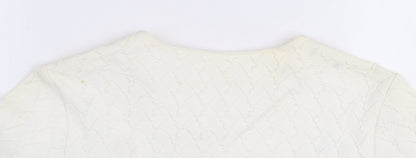 Womens UK Size 14 Rayure Paris Ivory Basic Jacket