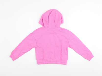 Girls UK Size 7-8 Years Barbie Pink Full Zip Hoodie