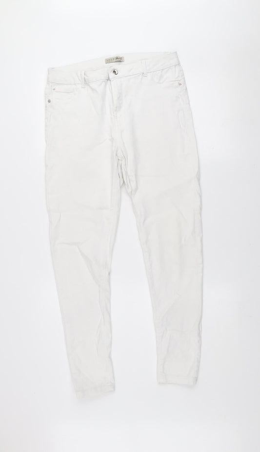 Denim Co. Women White Size 16 Skinny Stretch Jeans