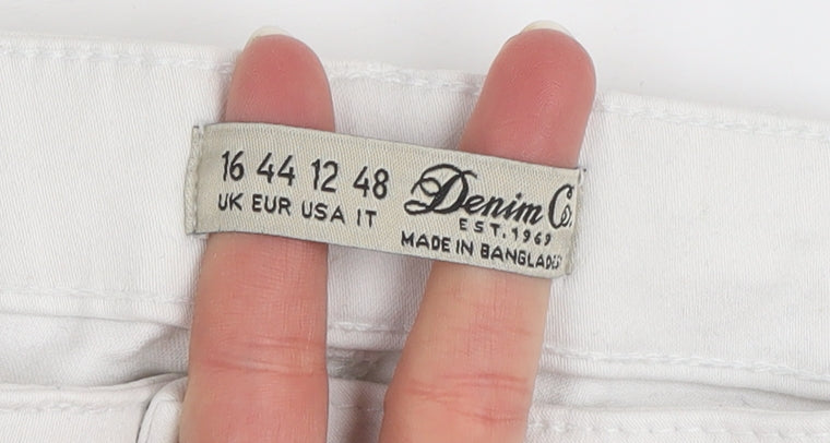 Denim Co. Women White Size 16 Skinny Stretch Jeans