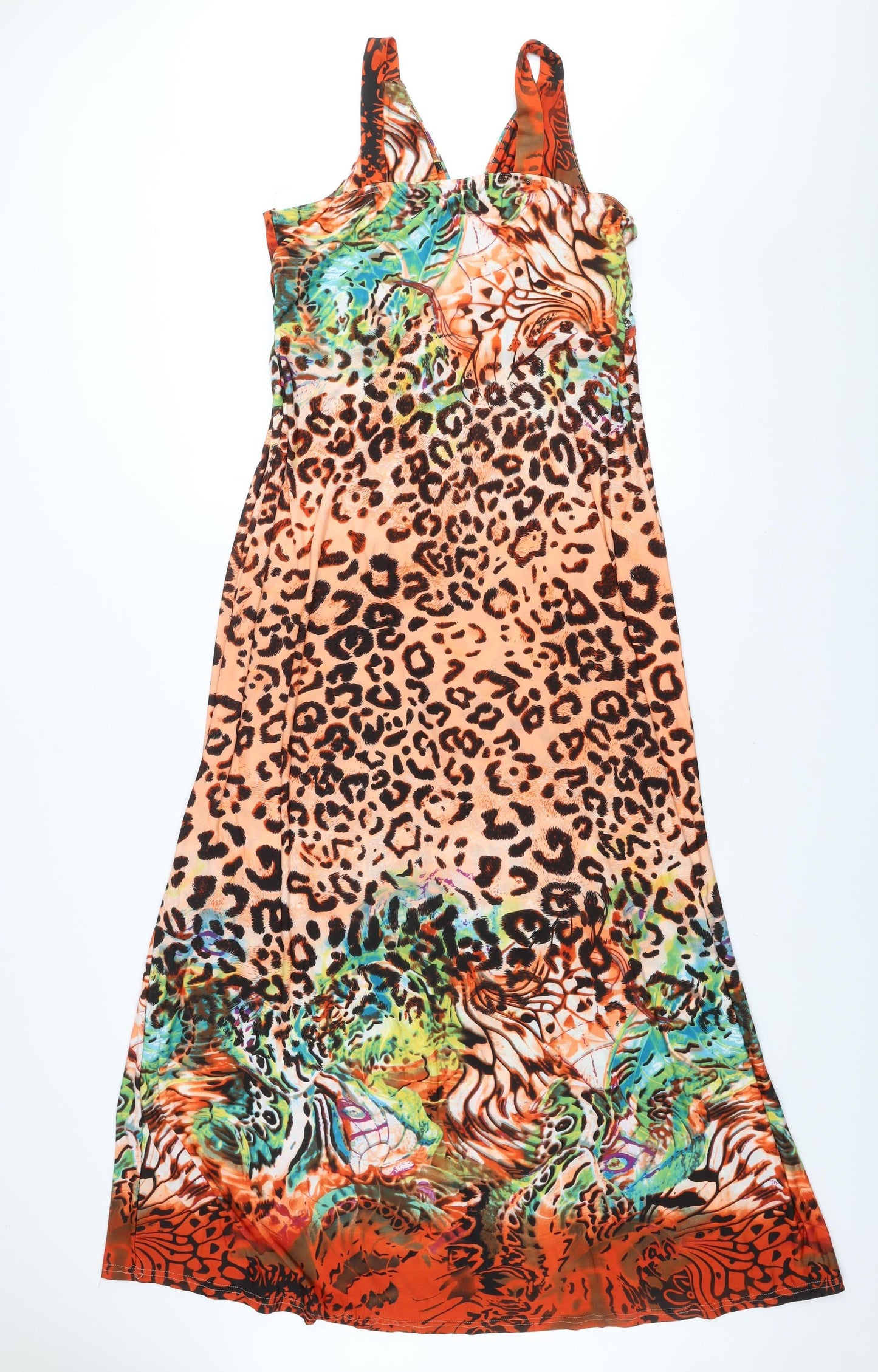 Quiz Women’s Multicoloured Animal Print Maxi Dress Size 18