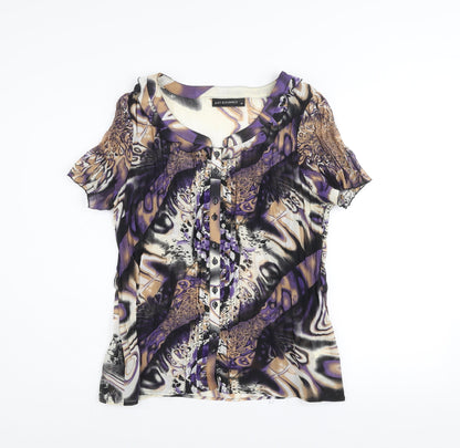 Womens UK Size 16 Just Elegance Multicoloured Tunic Blouse