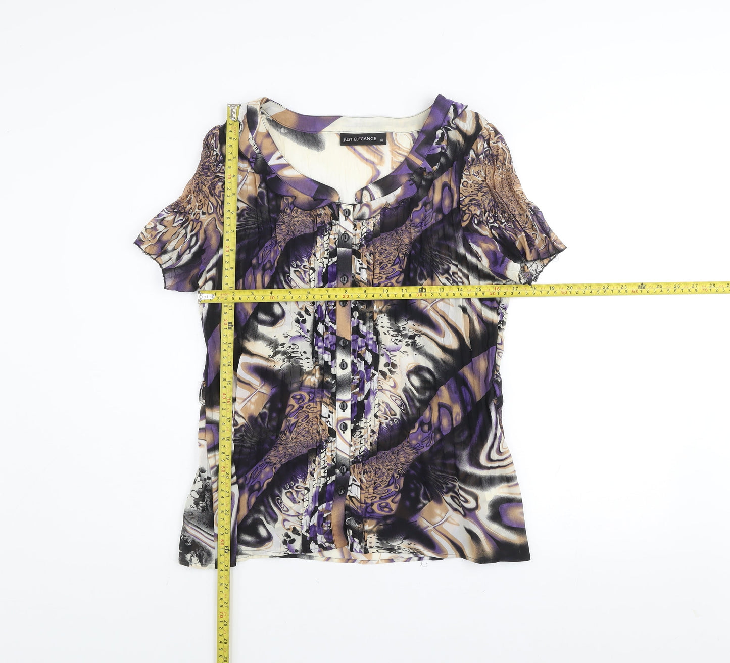 Womens UK Size 16 Just Elegance Multicoloured Tunic Blouse