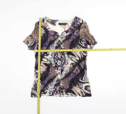 Womens UK Size 16 Just Elegance Multicoloured Tunic Blouse