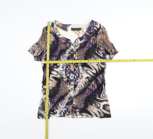 Womens UK Size 16 Just Elegance Multicoloured Tunic Blouse