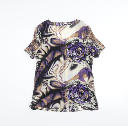 Womens UK Size 16 Just Elegance Multicoloured Tunic Blouse
