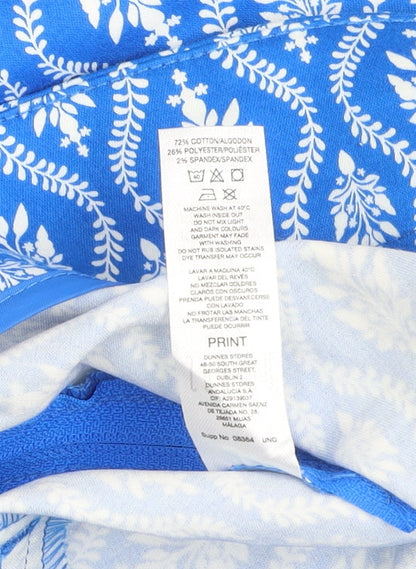 Womens UK Size 14 Savida Regular Fit Cropped Blue Trousers