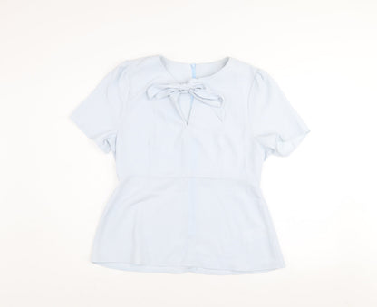 Womens UK Size 14 AngelEye London Blue Tunic Blouse