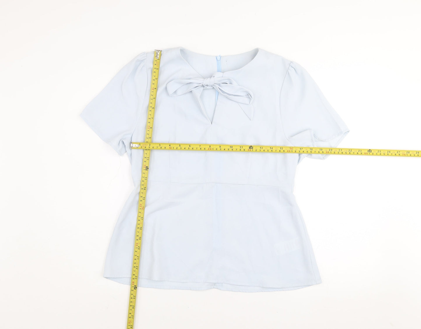 Womens UK Size 14 AngelEye London Blue Tunic Blouse