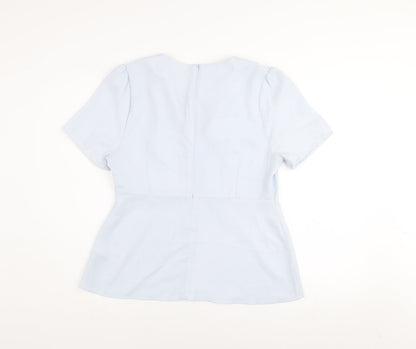 Womens UK Size 14 AngelEye London Blue Tunic Blouse