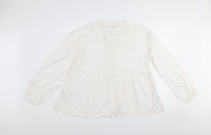 Womens UK Size M Dunnes Ivory Tunic Blouse