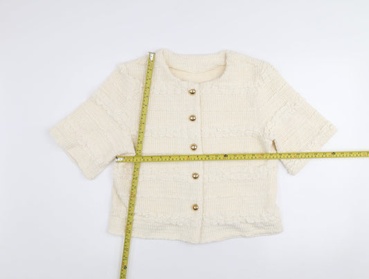 Womens UK Size M Emily & Me Ivory Basic Jacket