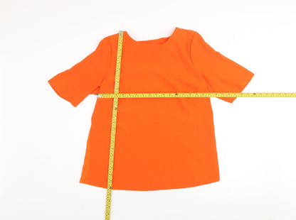 Womens UK Size S Dunnes Stores Orange Basic Blouse