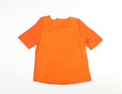 Womens UK Size S Dunnes Stores Orange Basic Blouse