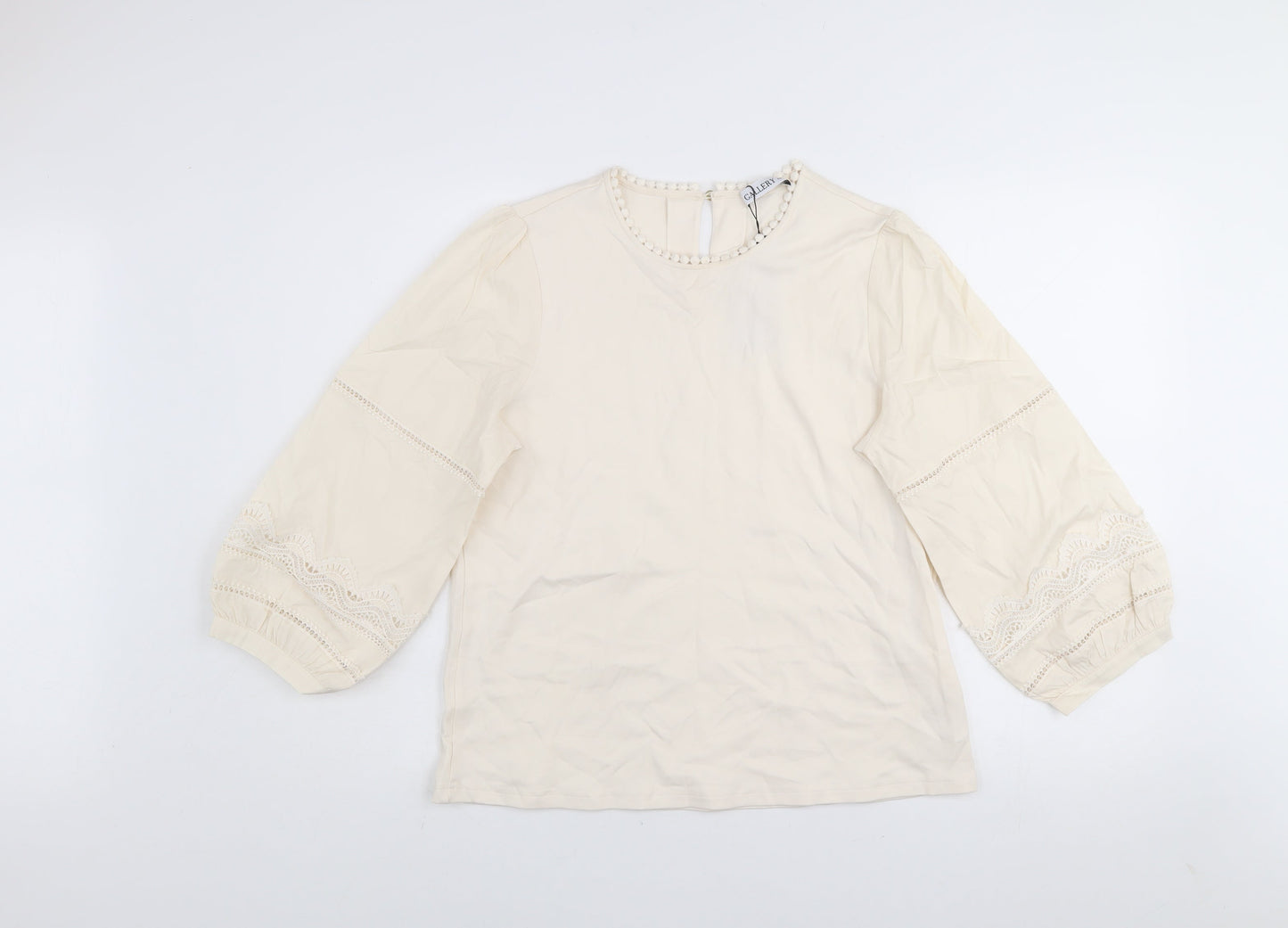 Womens UK Size M Gallery Ivory Tunic Blouse