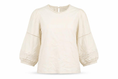 Womens UK Size M Gallery Ivory Tunic Blouse