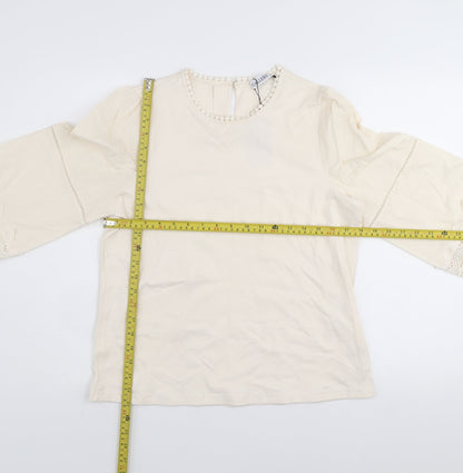 Womens UK Size M Gallery Ivory Tunic Blouse