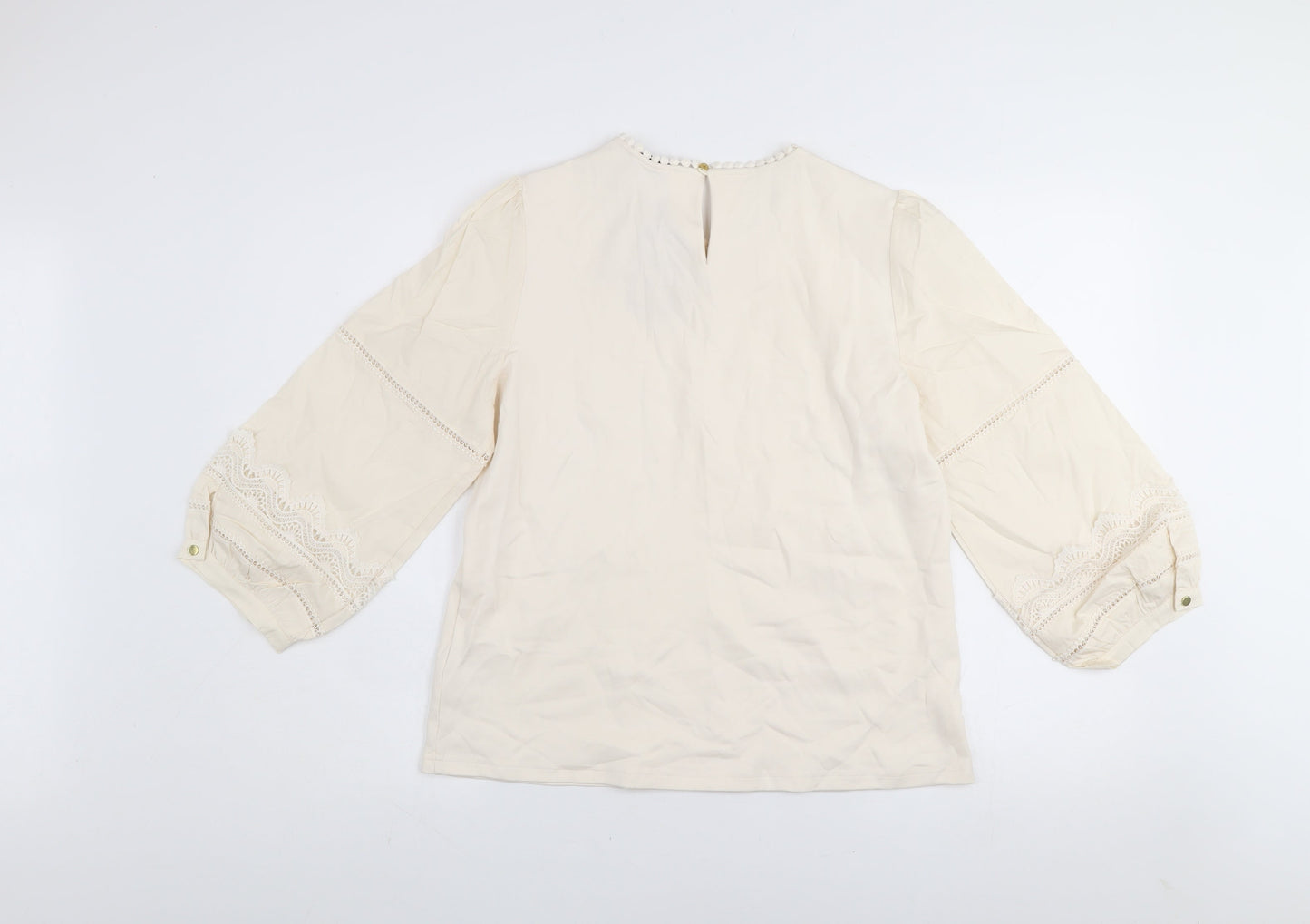 Womens UK Size M Gallery Ivory Tunic Blouse
