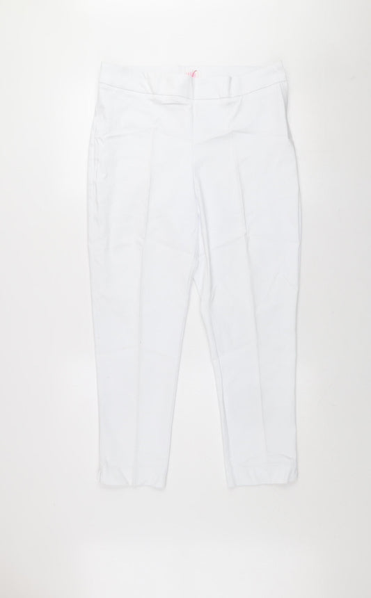 Womens UK Size 14 Savida Slim Fit Casual Business Travel White Trousers