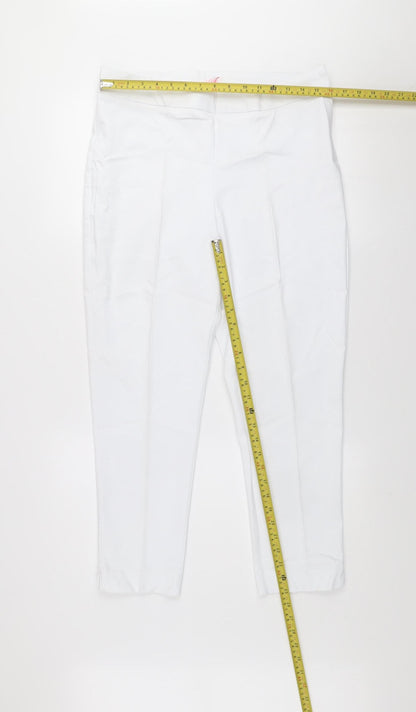 Womens UK Size 14 Savida Slim Fit Casual Business Travel White Trousers