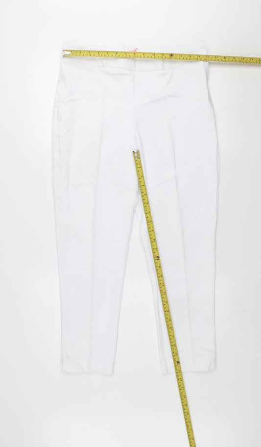 Womens UK Size 14 Savida Slim Fit Casual Business Travel White Trousers