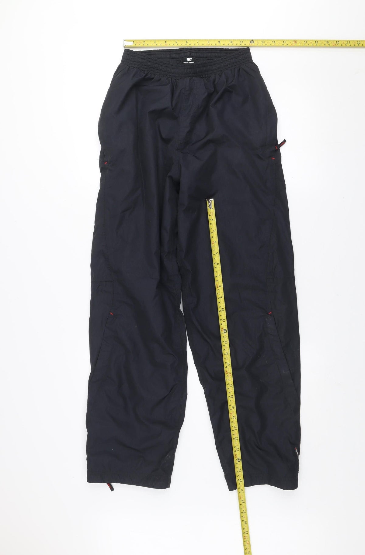 Mens UK Size S Inesis Regular Fit Walking Trousers Black Trousers