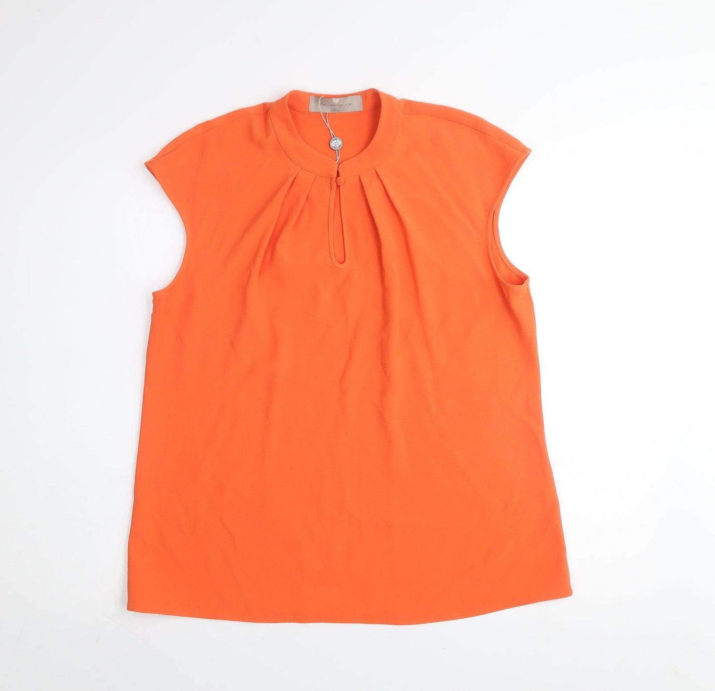 Womens UK Size 12 Paul Costelloe Living Studio Orange Basic Blouse