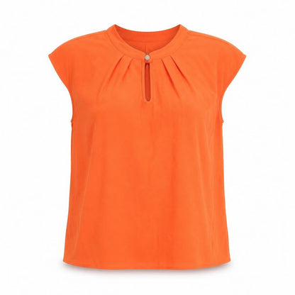 Womens UK Size 12 Paul Costelloe Living Studio Orange Basic Blouse