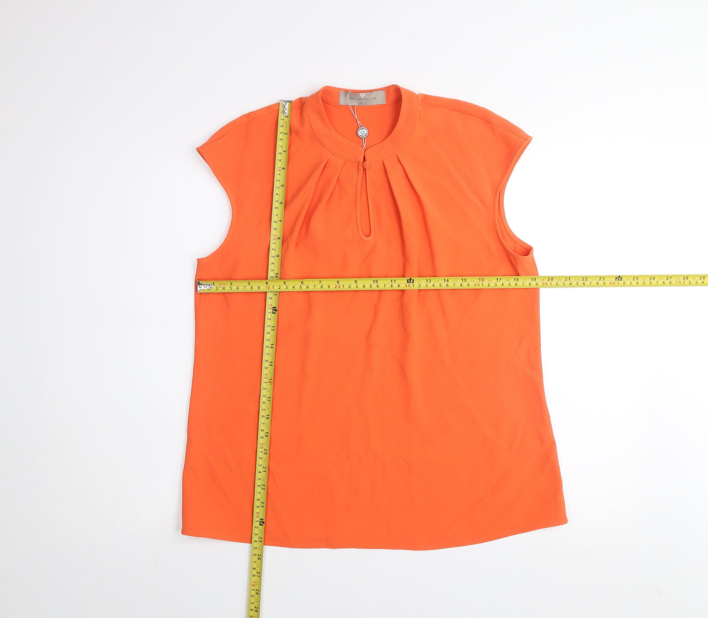 Womens UK Size 12 Paul Costelloe Living Studio Orange Basic Blouse