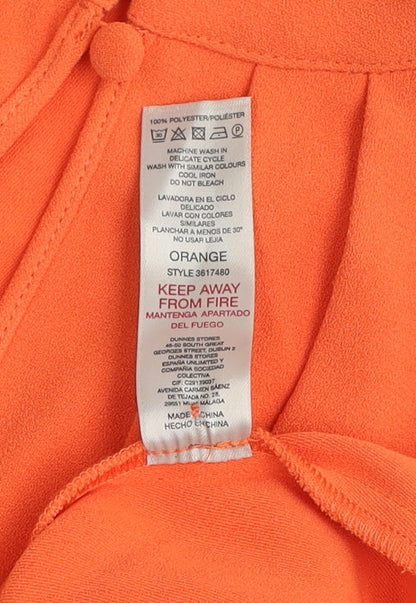 Womens UK Size 12 Paul Costelloe Living Studio Orange Basic Blouse