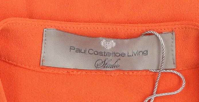 Womens UK Size 12 Paul Costelloe Living Studio Orange Basic Blouse