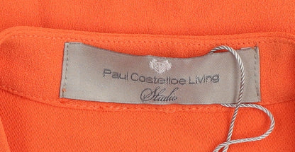 Womens UK Size 12 Paul Costelloe Living Studio Orange Basic Blouse