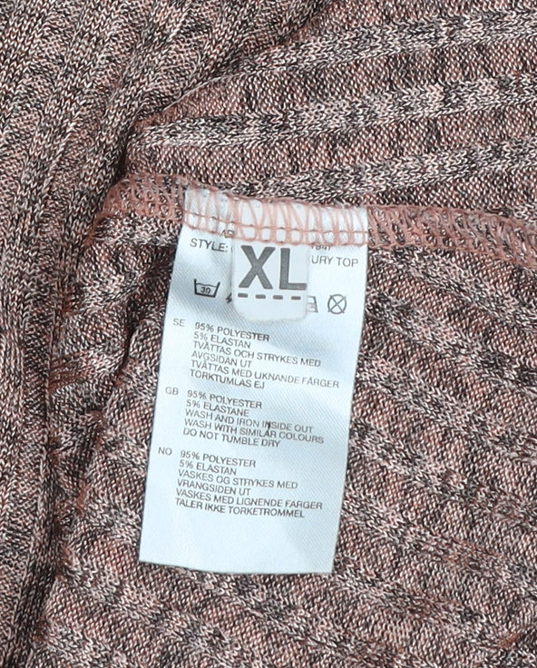 Womens UK Size XL NLY Trend Pink Jersey T-Shirt