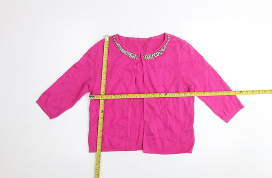 Womens UK Size S Savida Pink Cardigan Jumper