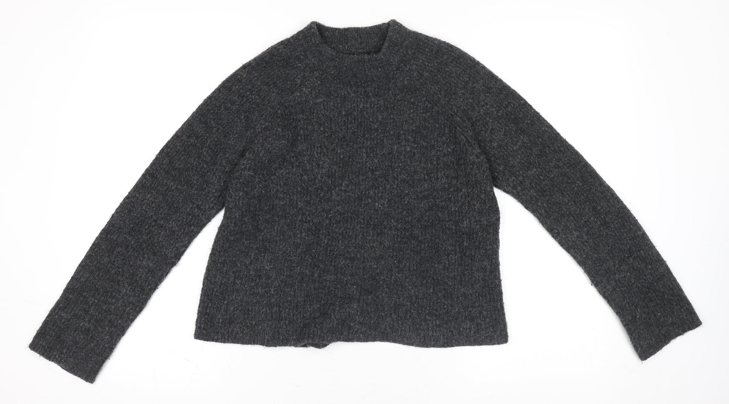 Womens UK Size M Pieces Grey Pullover Jumper