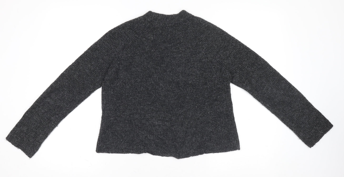 Womens UK Size M Pieces Grey Pullover Jumper