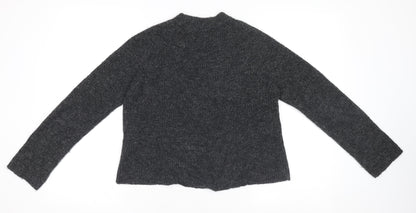 Womens UK Size M Pieces Grey Pullover Jumper