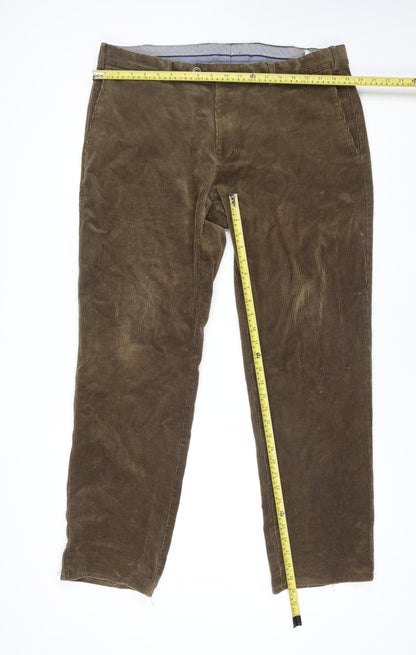 bugatti Men's Brown Corduroy Chino Trousers Size 2XL 38in
