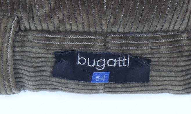 bugatti Men's Brown Corduroy Chino Trousers Size 2XL 38in