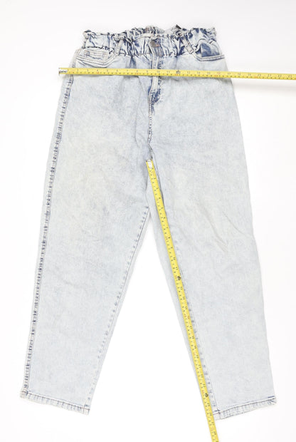 Dunnes Stores Women’s Blue Light Wash Slouchy High Rise Mom Jeans Size 12
