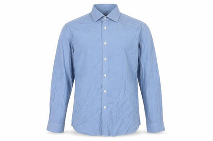Mens UK Collar Size 16 Remus Uomo Smart Blue  Dress Shirt