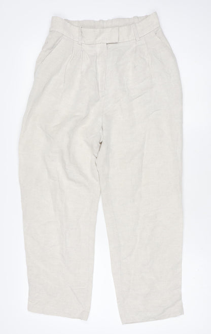 Womens UK Size 8 H&M Regular Fit CasualTravel Beige Trousers
