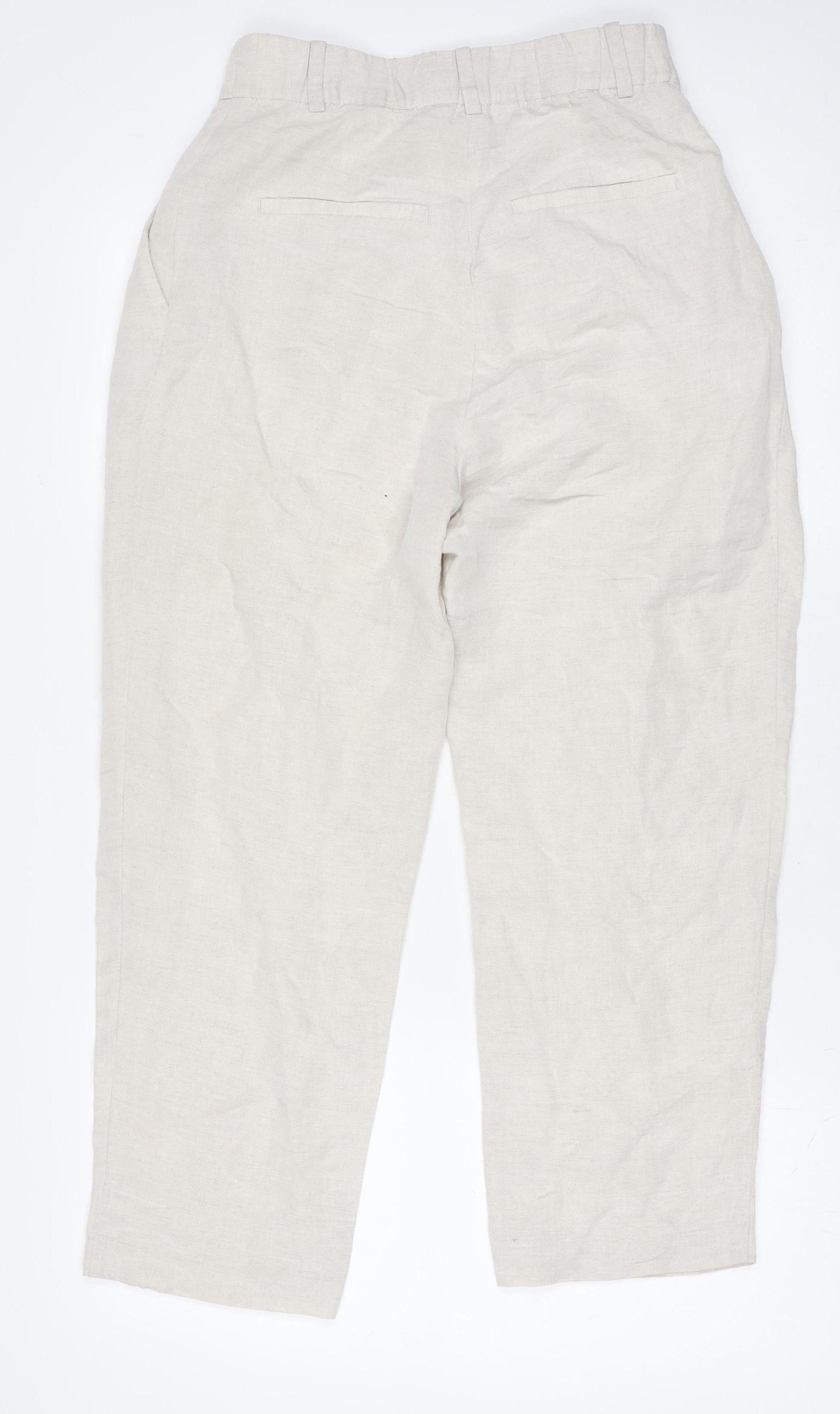 Womens UK Size 8 H&M Regular Fit CasualTravel Beige Trousers