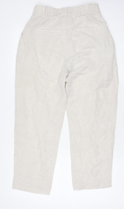 Womens UK Size 8 H&M Regular Fit CasualTravel Beige Trousers