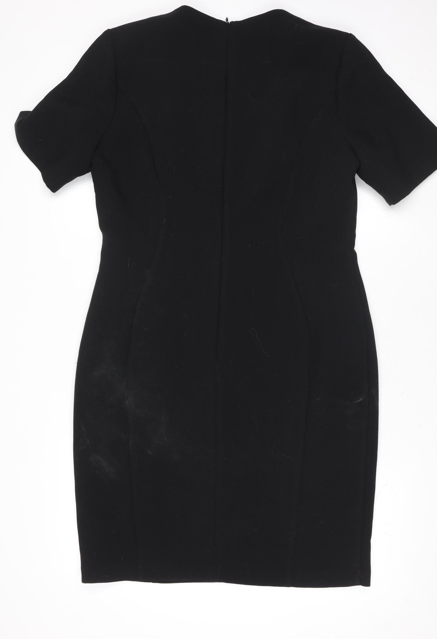 Dunnes Women Black Size 14 Knee Length Bodycon Dress