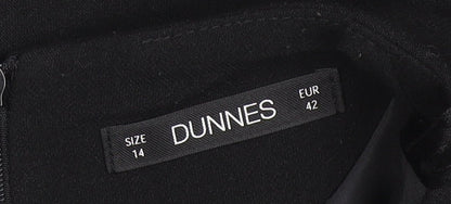 Dunnes Women Black Size 14 Knee Length Bodycon Dress