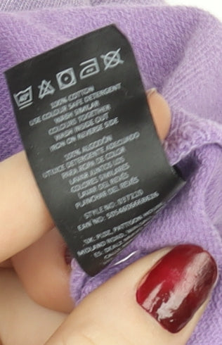 Womens UK Size L Pep&Co Purple Pullover Jumper