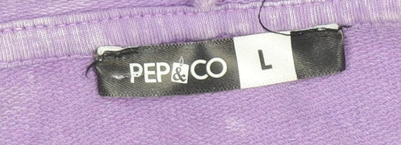 Womens UK Size L Pep&Co Purple Pullover Jumper