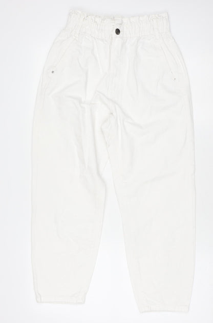 Womens UK Size 8 Savida Relaxed Fit Mom White Jeans