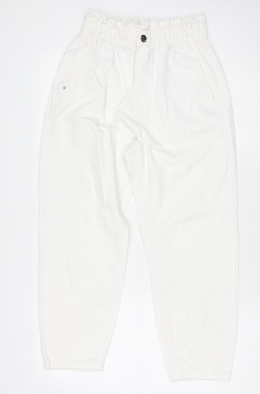 Womens UK Size 8 Savida Relaxed Fit Mom White Jeans